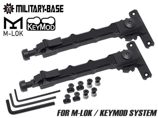 MILITARY BASE SR-5タイプ アルミCNC サイドマウントバイポッド for KEYMOD/M-LOK