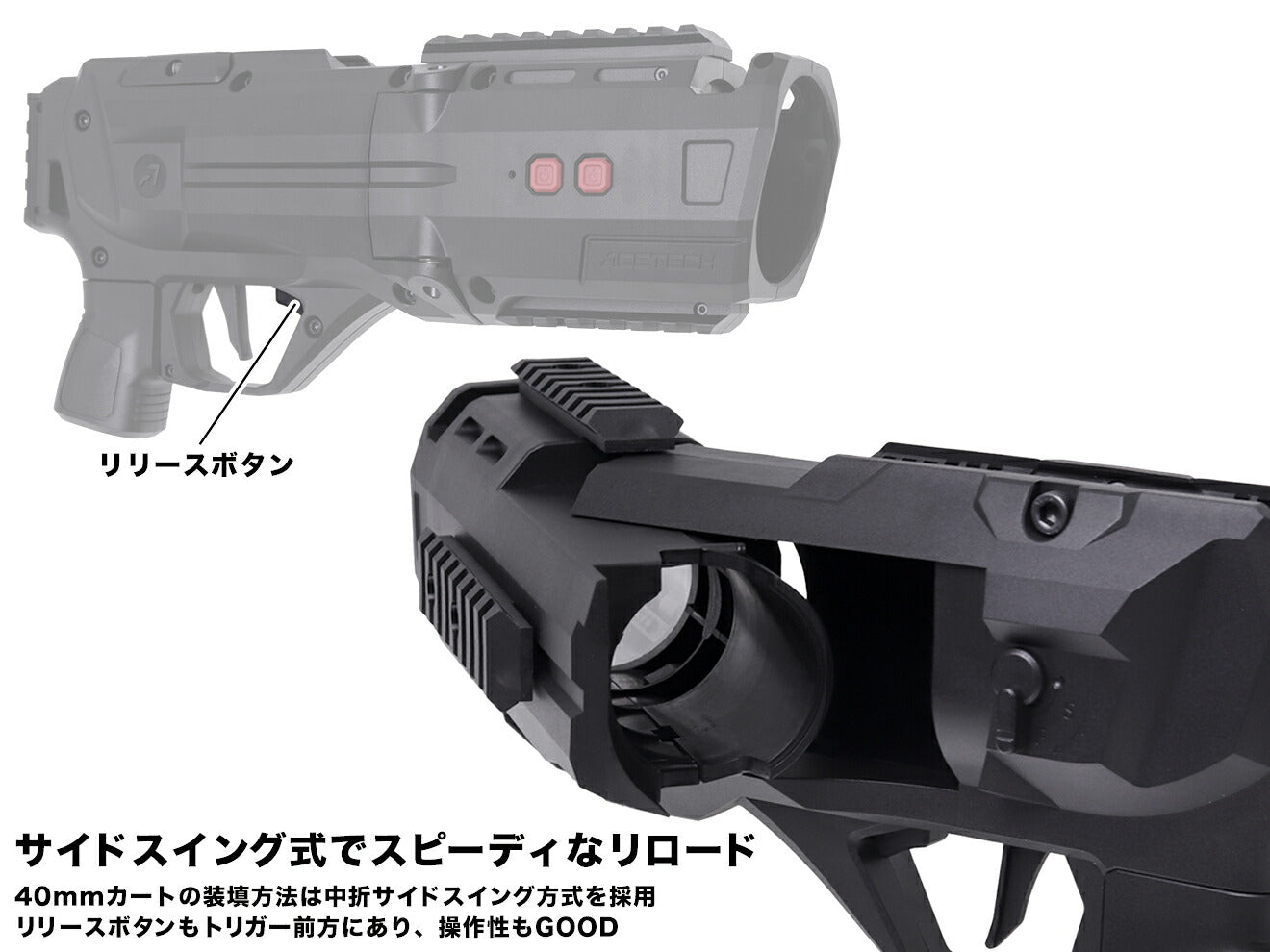 ACETECH VOLCANO(ボルケーノ) グレネードランチャー トレーサー&ブラスター for 40mmグレネード