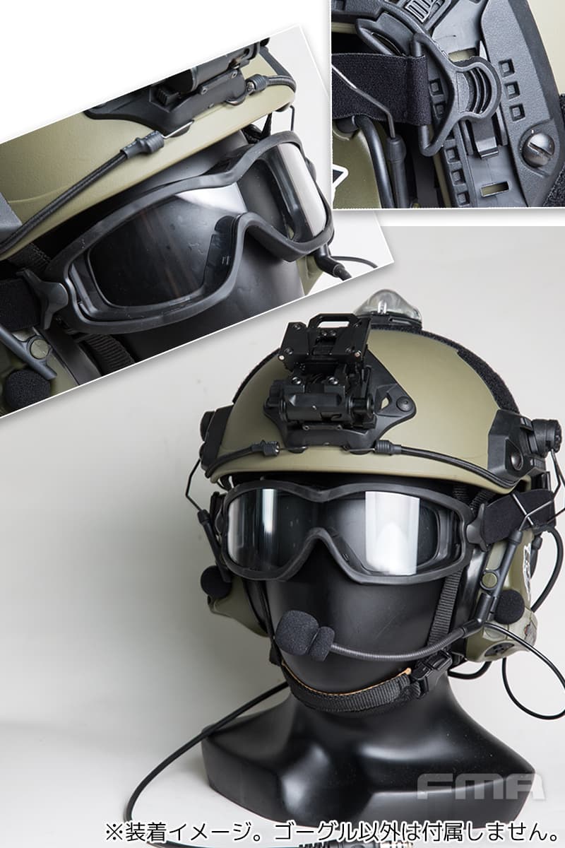 FMA JT Spectraシリーズ シングルレイヤー ゴーグル クリア [カラー：ブラック / DE]