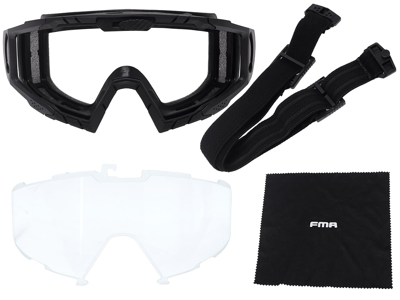 FMA W.F.B タクティカル ゴーグル 2.0 [カラー・レンズ：BK・スモーク / BK・クリア / DE・スモーク / DE・クリア]