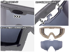 FMA W.F.B タクティカル ゴーグル 2.0 [カラー・レンズ：BK・スモーク / BK・クリア / DE・スモーク / DE・クリア]