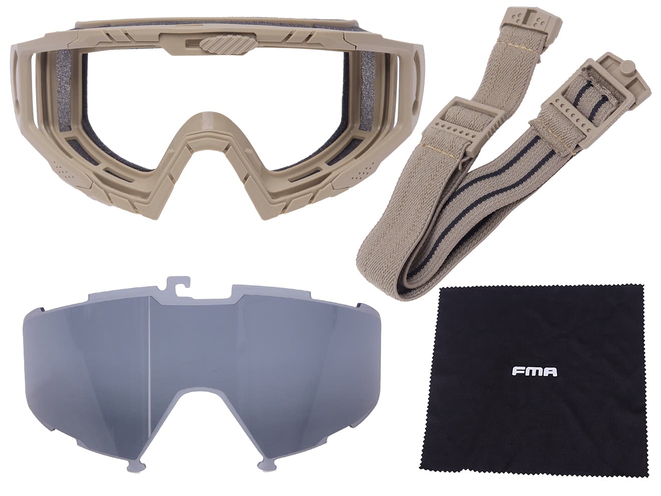 FMA W.F.B タクティカル ゴーグル 2.0 [カラー・レンズ：BK・スモーク / BK・クリア / DE・スモーク / DE・クリア]