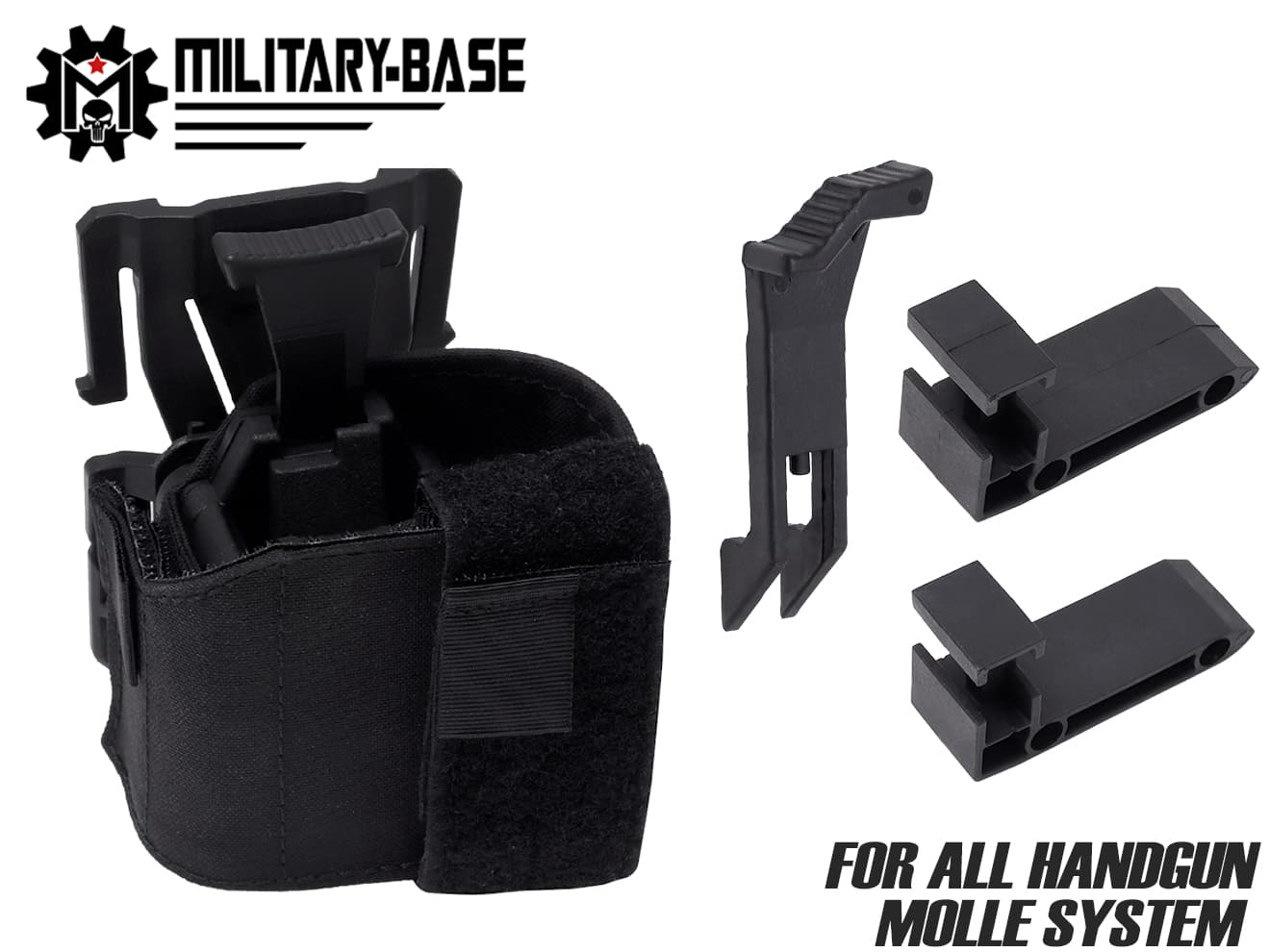 MILITARY BASE ハイブリッドユニバーサルホルスター [カラー・タイプ：ベルト / MOLLE / TEK-LOK ]