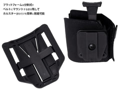 MILITARY BASE ハイブリッドユニバーサルホルスター [カラー・タイプ：ベルト / MOLLE / TEK-LOK ]