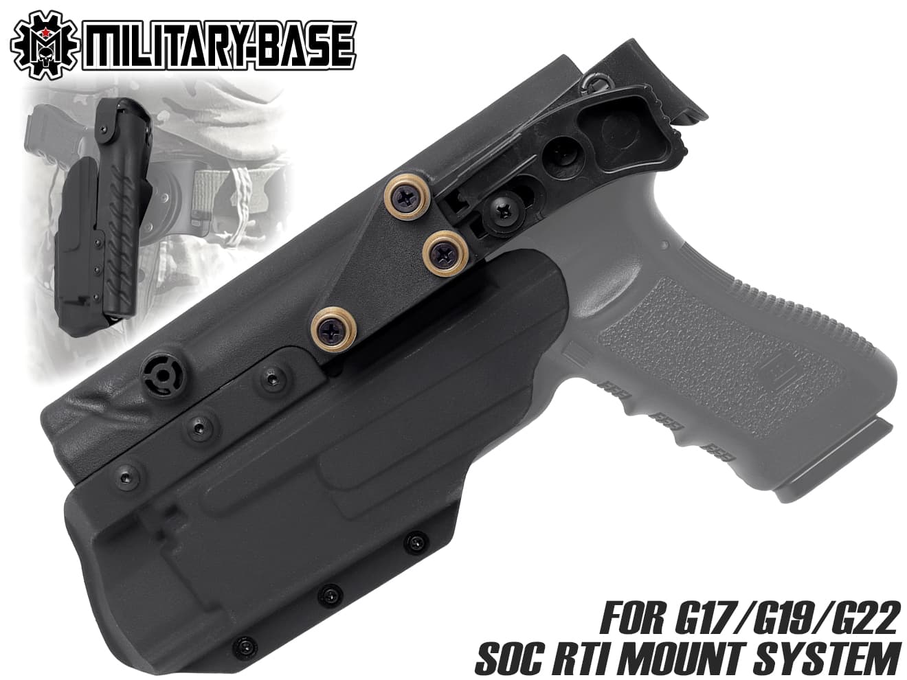 MILITARY BASE G SOC RIG ホルスター [対応：GLOCK / 1911 / GLOCK(DBAL対応シュラウド) / GLOCK(X300対応シュラウド)]