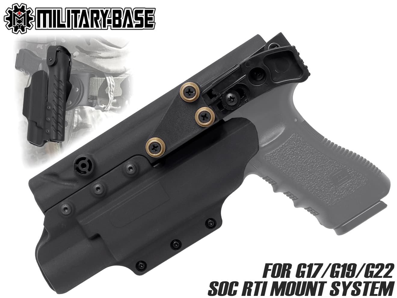 MILITARY BASE G SOC RIG ホルスター [対応：GLOCK / 1911 / GLOCK(DBAL対応シュラウド) / GLOCK(X300対応シュラウド)]