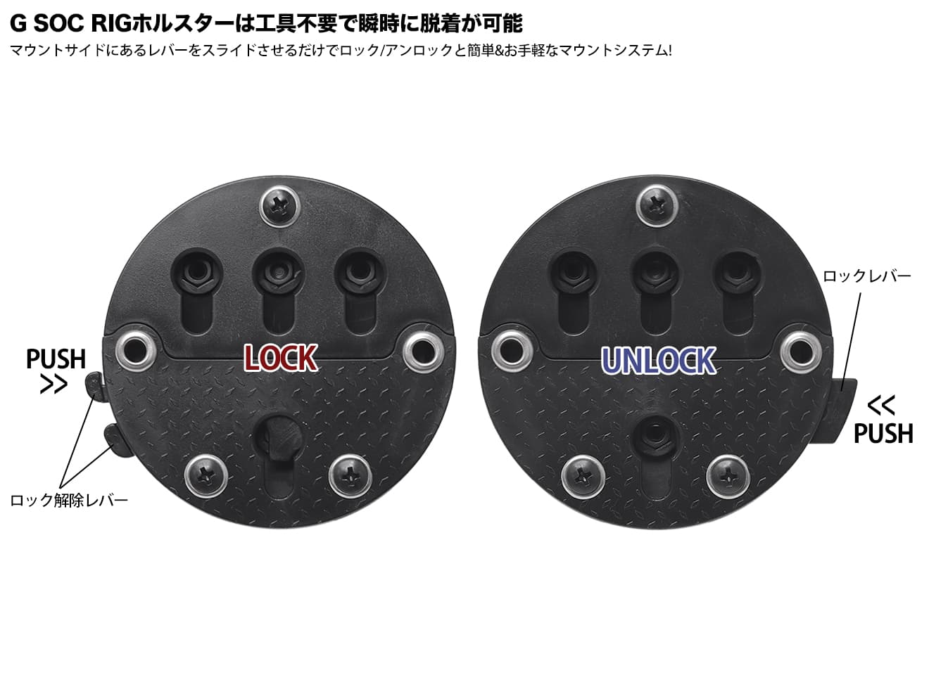 MILITARY BASE G RTI マウント  [タイプ：ベルトスライド / MOLLE / TEK-LOK]