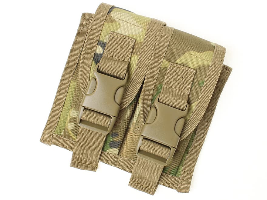 MILITARY BASE ピストル ダブルマガジンポーチ [カラー：BK / マルチカム]