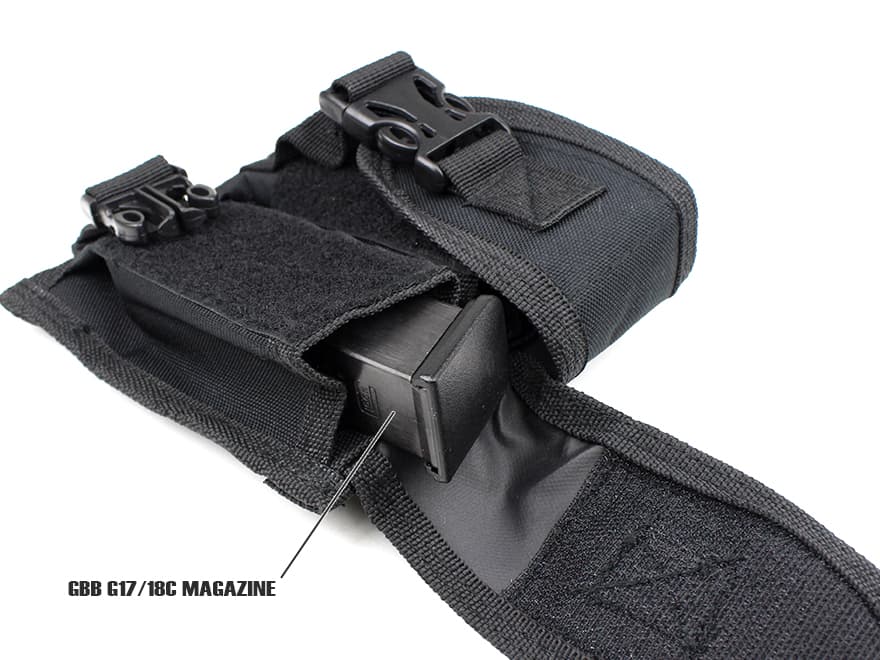 MILITARY BASE ピストル ダブルマガジンポーチ [カラー：BK / マルチカム]