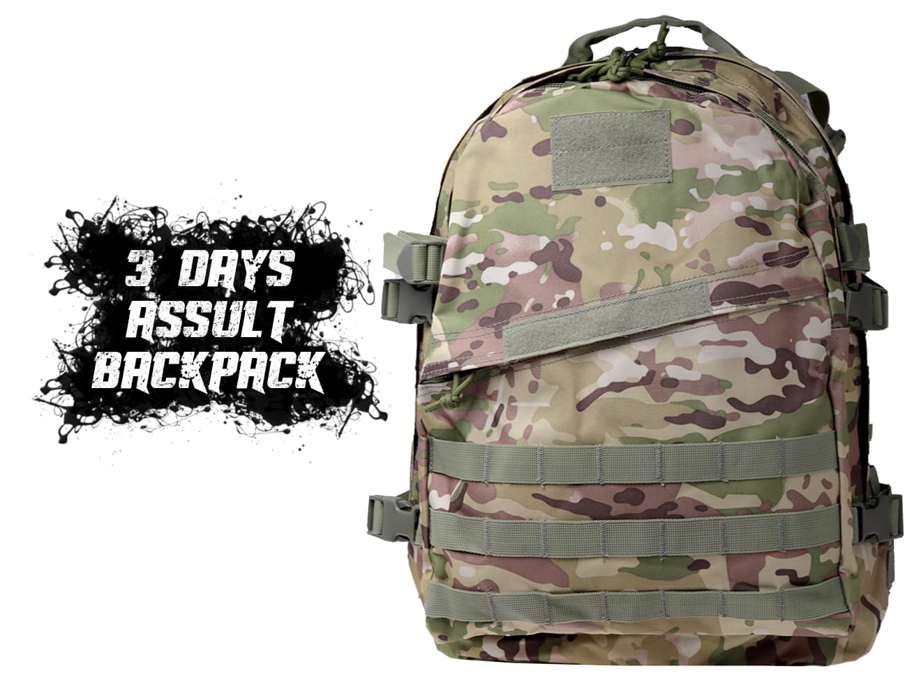 MILITARY BASE 3Days アサルト バックパック [カラー：ブラック / マルチカム / OD / TAN]