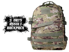 MILITARY BASE 3Days アサルト バックパック [カラー：ブラック / マルチカム / OD / TAN]