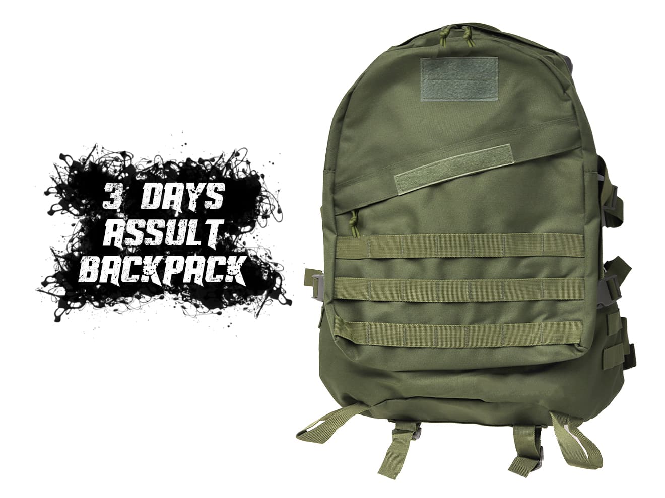 MILITARY BASE 3Days アサルト バックパック [カラー：ブラック / マルチカム / OD / TAN]