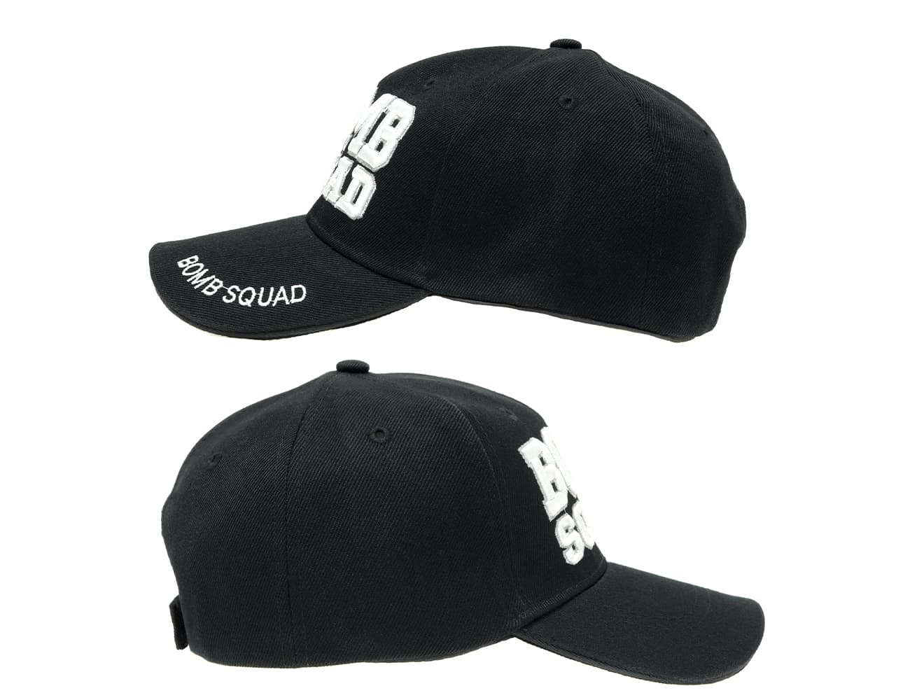MILITARY BASE ミリタリー ベースボールキャップ [デザイン・カラー：US ARMY・BK / US ARMY2・BK / BOMB SQUAD・BK / SWAT・BK / SWAT2・BK / CSI・BK / US ARMY・LTAN / BOMB SQUAD・LTAN / SEALs・LTAN]