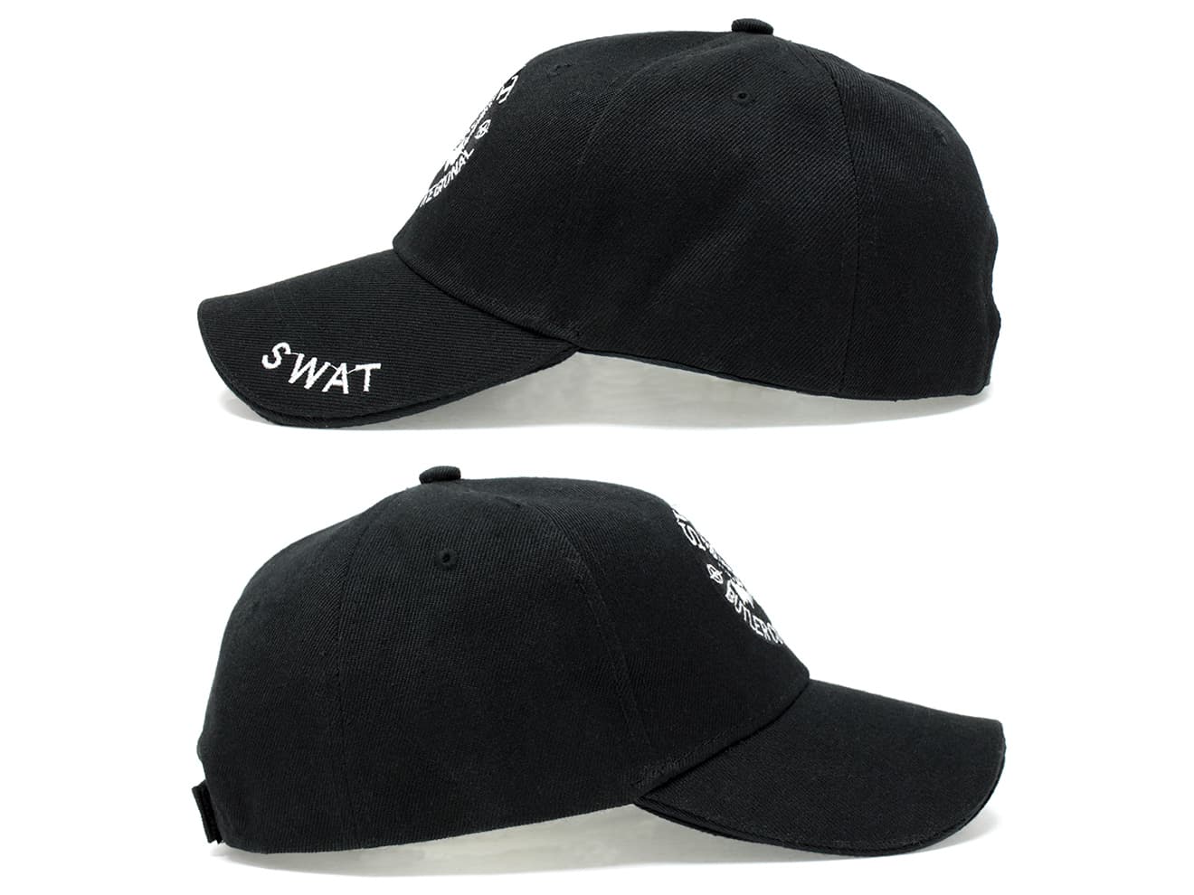 MILITARY BASE ミリタリー ベースボールキャップ [デザイン・カラー：US ARMY・BK / US ARMY2・BK / BOMB SQUAD・BK / SWAT・BK / SWAT2・BK / CSI・BK / US ARMY・LTAN / BOMB SQUAD・LTAN / SEALs・LTAN]