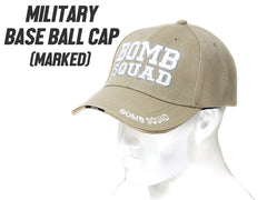 MILITARY BASE ミリタリー ベースボールキャップ [デザイン・カラー：US ARMY・BK / US ARMY2・BK / BOMB SQUAD・BK / SWAT・BK / SWAT2・BK / CSI・BK / US ARMY・LTAN / BOMB SQUAD・LTAN / SEALs・LTAN]