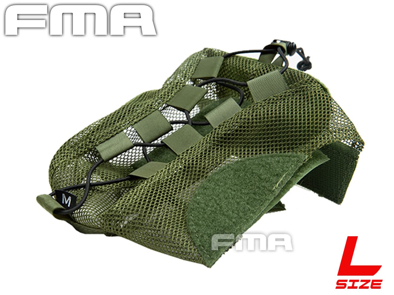 FMA バリスティックタイプ メッシュヘルメットカバー w/ ランヤード [カラー/サイズ：BK・Lサイズ / BK・Mサイズ / MC・Lサイズ / OD・Lサイズ]