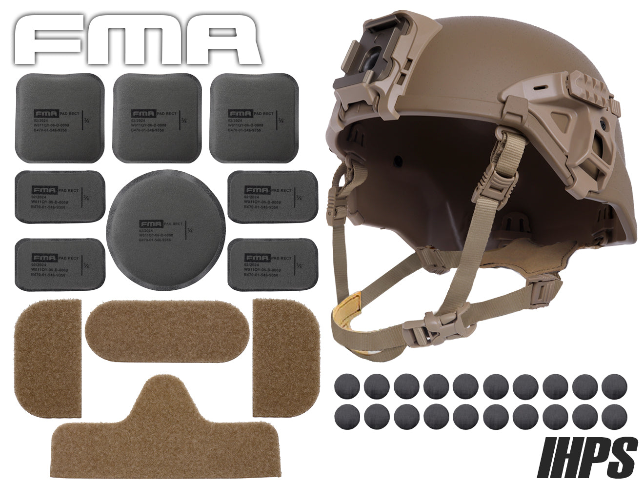 FMA OPS-CORE IHPS タクティカル ヘルメット L/XLサイズ [カラー：BK / DE]