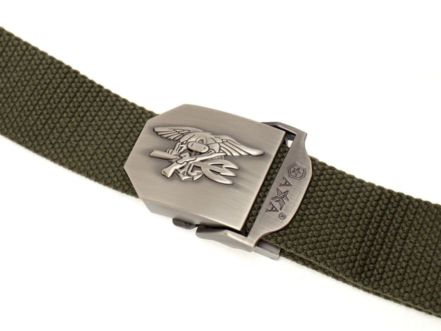 MILITARY BASE SUSバックル オペレーター ベルト [デザイン・カラー：ソリッド・BK / NSWC・BK / US AIRFORCE・BK / US Utility・BK / ソリッド・OD / NSWC・OD / US AIRFORCE・OD / US Utility・OD / ソリッド・SAND / NSWC・SAND / US AIRFORCE・SAND / US Utility・SAND]