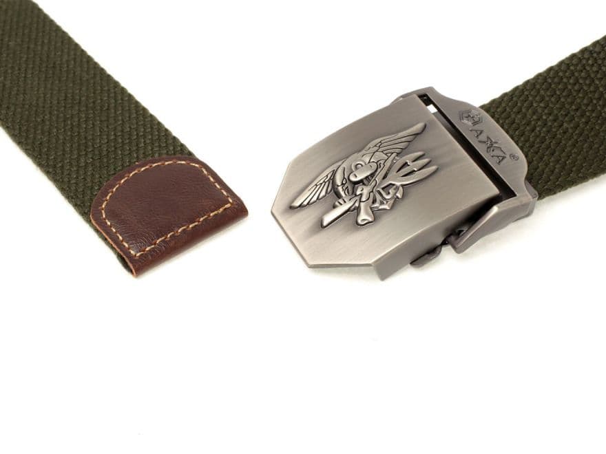 MILITARY BASE SUSバックル オペレーター ベルト [デザイン・カラー：ソリッド・BK / NSWC・BK / US AIRFORCE・BK / US Utility・BK / ソリッド・OD / NSWC・OD / US AIRFORCE・OD / US Utility・OD / ソリッド・SAND / NSWC・SAND / US AIRFORCE・SAND / US Utility・SAND]