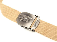 MILITARY BASE SUSバックル オペレーター ベルト [デザイン・カラー：ソリッド・BK / NSWC・BK / US AIRFORCE・BK / US Utility・BK / ソリッド・OD / NSWC・OD / US AIRFORCE・OD / US Utility・OD / ソリッド・SAND / NSWC・SAND / US AIRFORCE・SAND / US Utility・SAND]