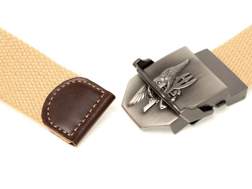 MILITARY BASE SUSバックル オペレーター ベルト [デザイン・カラー：ソリッド・BK / NSWC・BK / US AIRFORCE・BK / US Utility・BK / ソリッド・OD / NSWC・OD / US AIRFORCE・OD / US Utility・OD / ソリッド・SAND / NSWC・SAND / US AIRFORCE・SAND / US Utility・SAND]