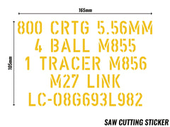 【送料無料】MILITARY-BASE(ミリタリーベース) カッティングステッカー [適応デザイン：M19A1 / M2A1 / SAW]