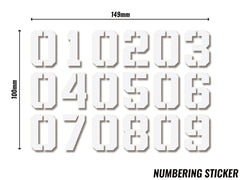 【送料無料】MILITARY-BASE(ミリタリーベース) ナンバリング カッティングステッカー [カラー：ブラック / イエロー / ホワイト]