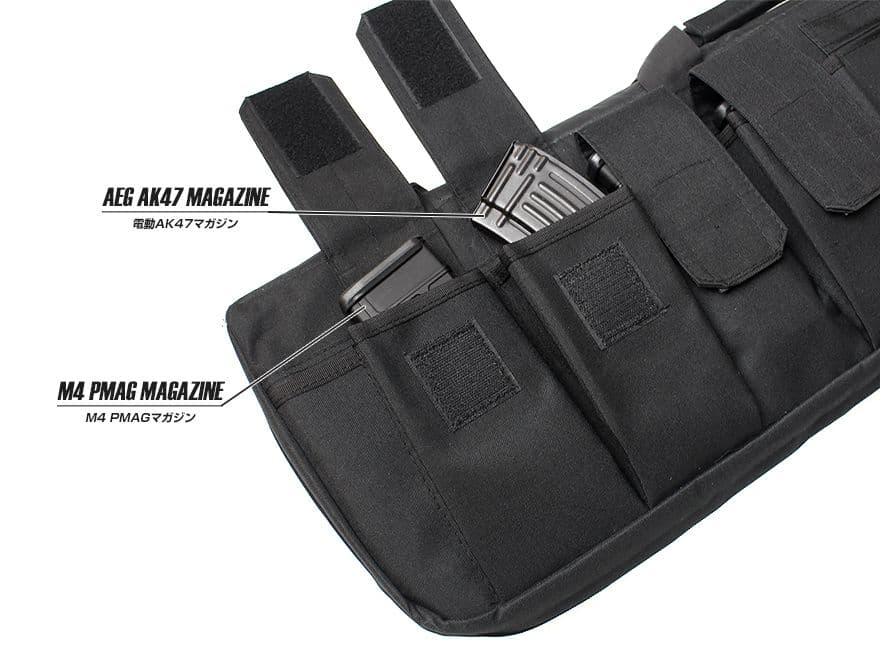 ミリタリーベース 115cm インクラインド ガンケース [カラー：ブラック / TAN / OD]