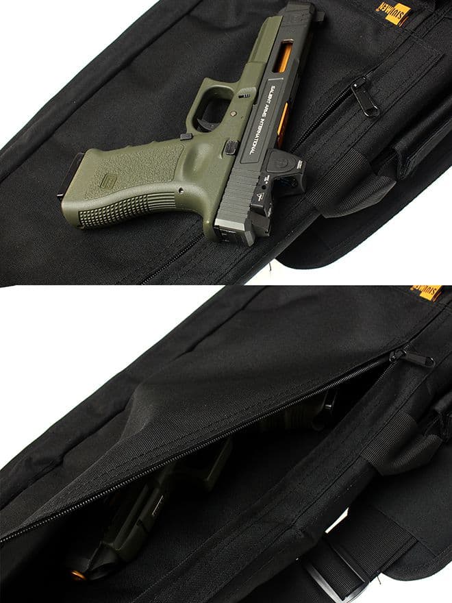 ミリタリーベース 115cm インクラインド ガンケース [カラー：ブラック / TAN / OD]