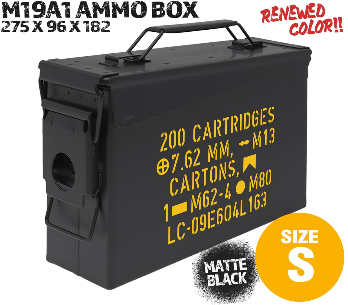 MILITARY-BASE(ミリタリーベース)M19A1タイプ 7.62 アンモボックス [BK 