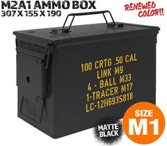 MILITARY-BASE(ミリタリーベース)M2A1タイプ .50 アンモボックス [BK本体 / BK本体ステッカー付 / OD本体 / OD本体ステッカー付]