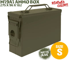 MILITARY-BASE(ミリタリーベース)M19A1タイプ 7.62 アンモボックス [BK本体 / BK本体+ステッカー / OD本体 / OD本体+ステッカー]