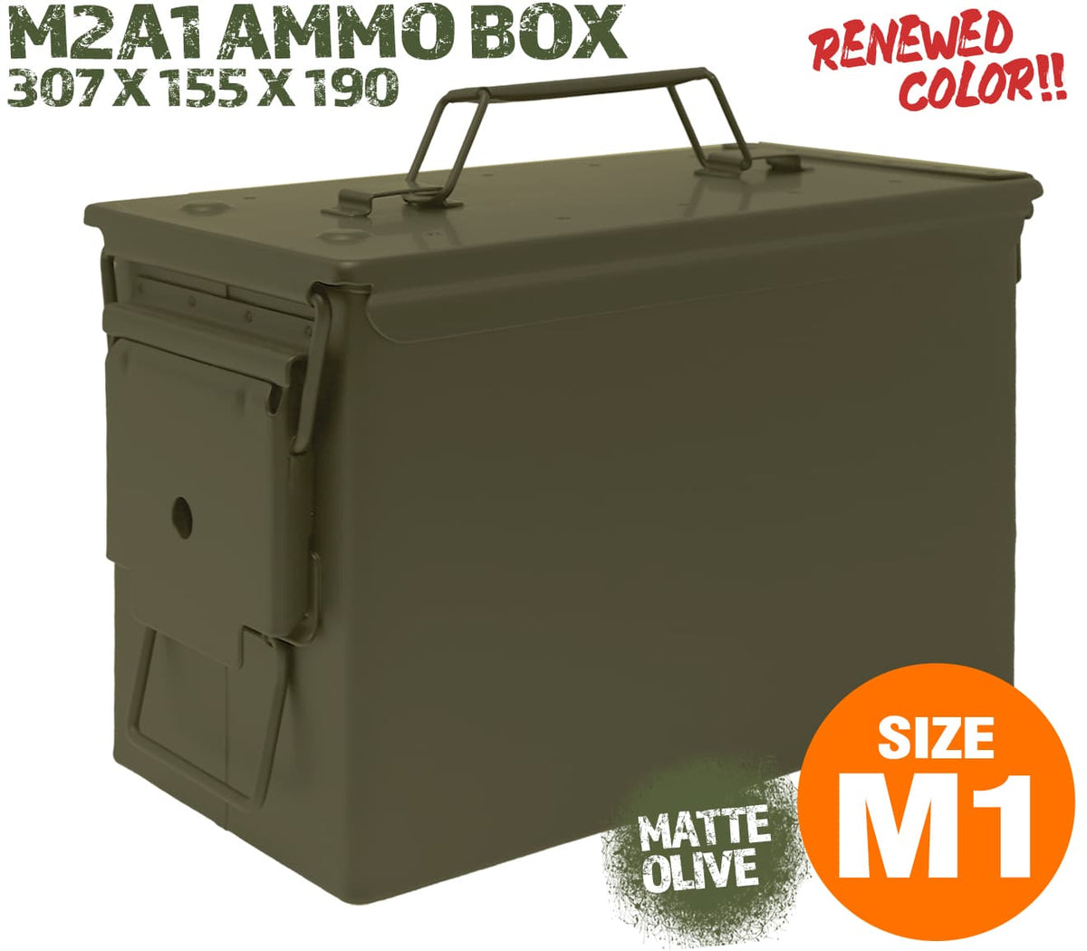 MILITARY-BASE(ミリタリーベース)M2A1タイプ .50 アンモボックス [BK 