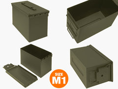 MILITARY-BASE(ミリタリーベース)M19A1タイプ  / M2A1タイプ  / PA108タイプ アンモボックス 3個セット [カラー：ブラック / OD]