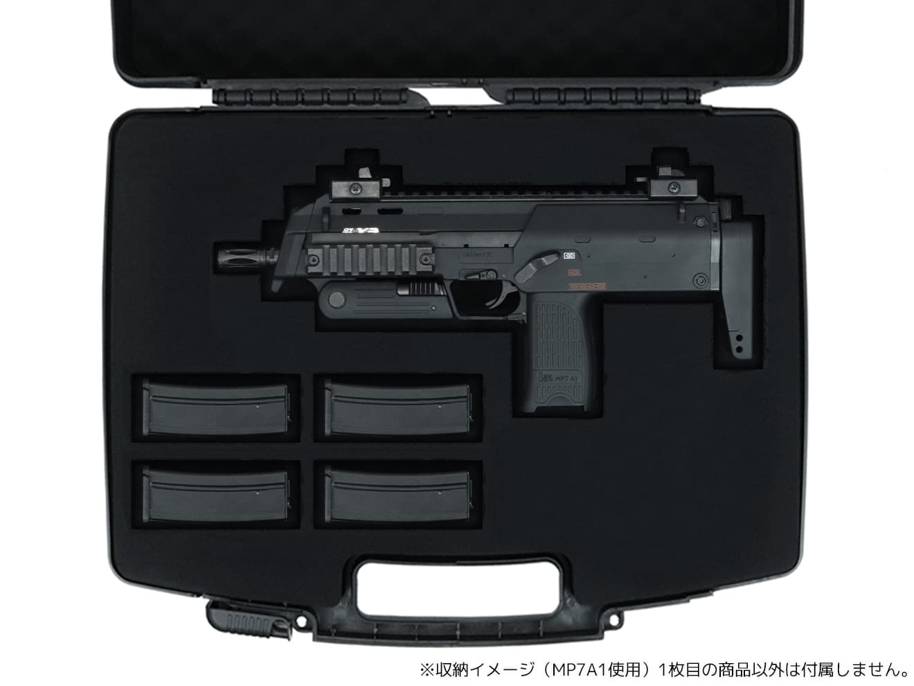 MILITARY-BASE ライトウェイト ダブルスタック ハードガンケース 18L 47cm×30cm×13cm [セット内容：ケース付 / スポンジのみ]