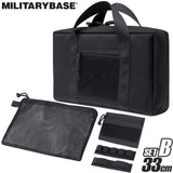 MILITARY BASE ベルクロインナー ナイロン ハンドガンケース 33cm [セット内容：単品 / Aセット / Bセット]