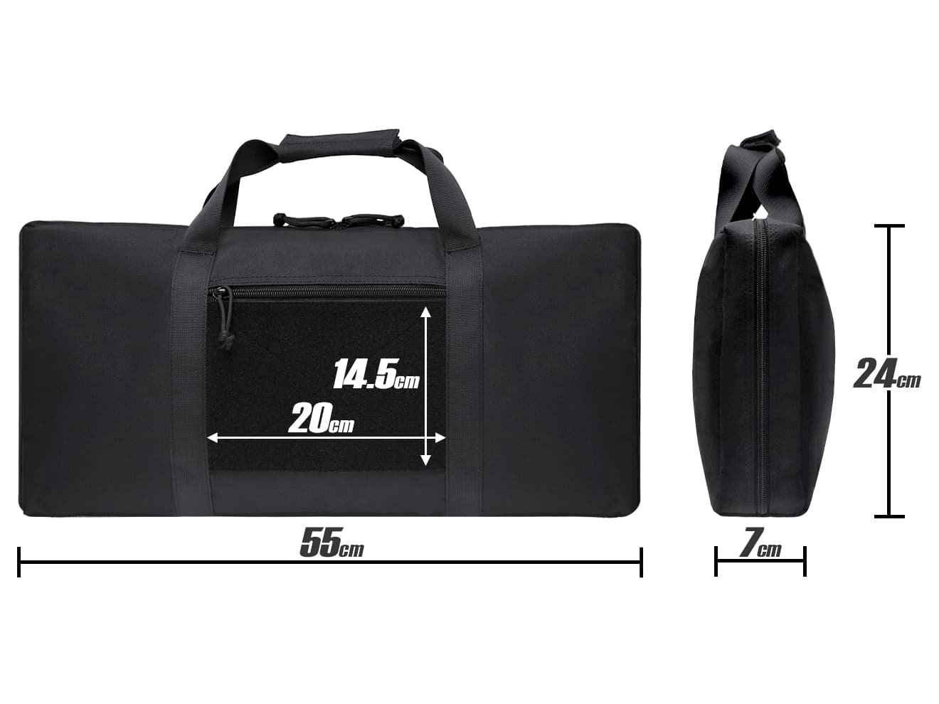 MILITARY BASE ベルクロインナー ナイロン ハンドガンケース 55cm