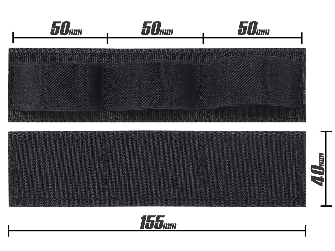 MILITARY BASE エラスティックバンド (15cm) [スロット数：2スロット / 3スロット / 5スロット / 6スロット / 8スロット]