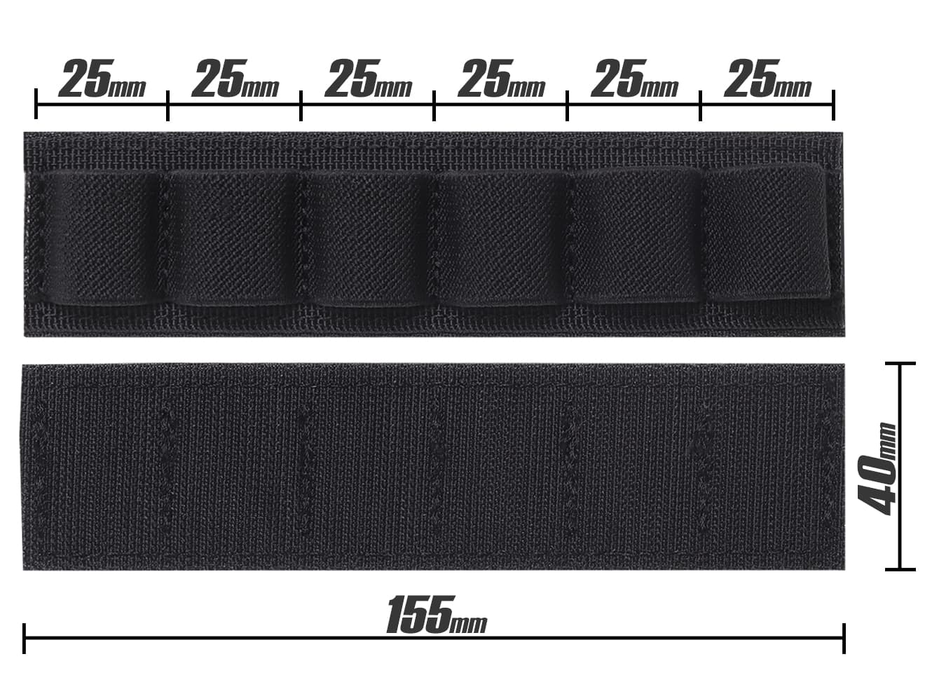 MILITARY BASE エラスティックバンド (15cm) [スロット数：2スロット / 3スロット / 5スロット / 6スロット / 8スロット]