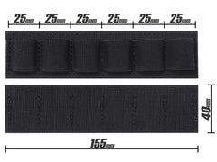 MILITARY BASE エラスティックバンド (15cm) [スロット数：2スロット / 3スロット / 5スロット / 6スロット / 8スロット]
