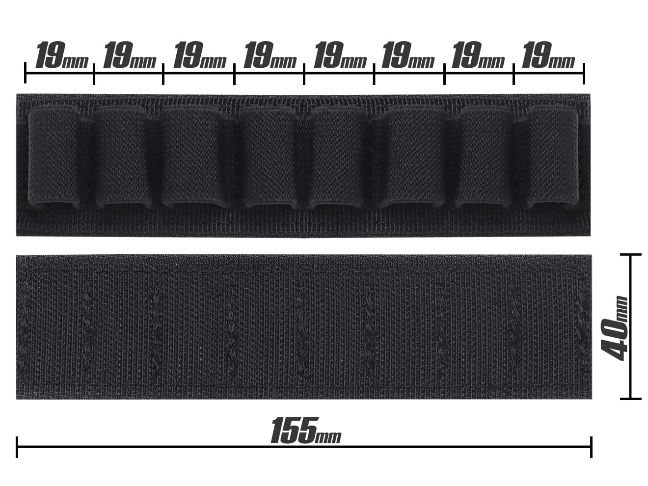 MILITARY BASE エラスティックバンド (15cm) [スロット数：2スロット / 3スロット / 5スロット / 6スロット / 8スロット]