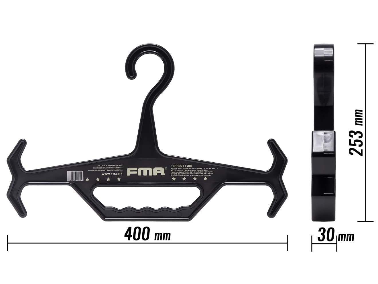 FMA ヘビーウェイト タクティカル ハンガー 3個セット [カラー：ブラック / ダークアース / オリーブドラブ]