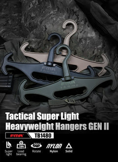 FMA 強化ナイロン製 タクティカル スーパーライト ハンガー Gen2 [カラー・個数：BK・1本 / DE・1本 / OD・1本 / BK・3本 / DE・3本 / OD・3本 / BK・5本 / DE・5本 / OD・5本]