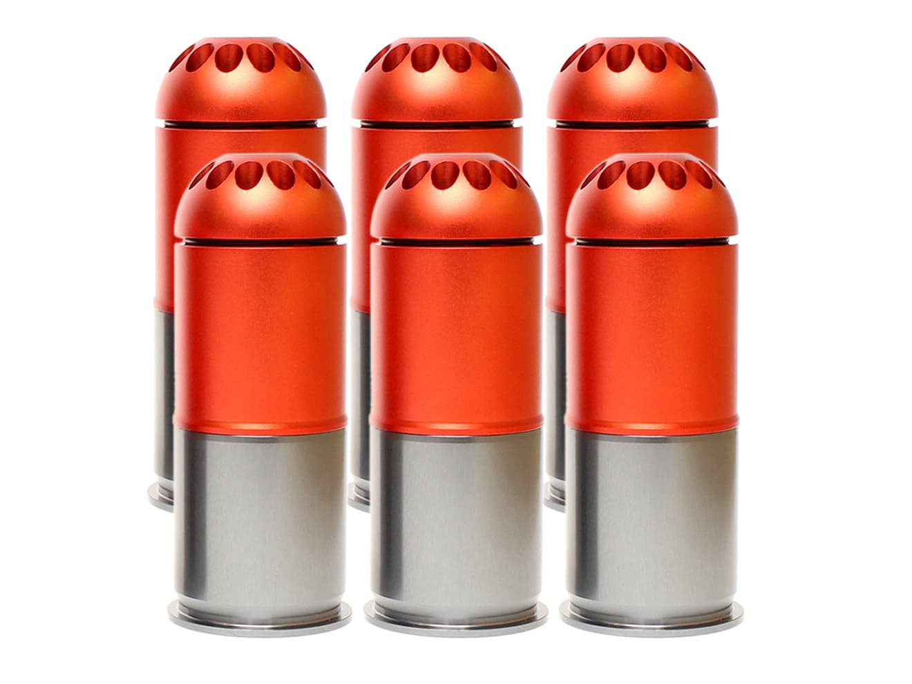 MILITARY BASE フルメタル40mmモスカート 6個セット [装弾数：60発 / 120発]