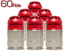 MILITARY-BASE(ミリタリーベース) フルメタル40mm ガスグレネード カート Gen.2 60Rds [入り数：1個 / 3個 / 6個]