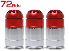 MILITARY-BASE(ミリタリーベース) フルメタル40mm ガスグレネード カート Gen.2 72Rds [入り数：1個 / 3個 / 6個]