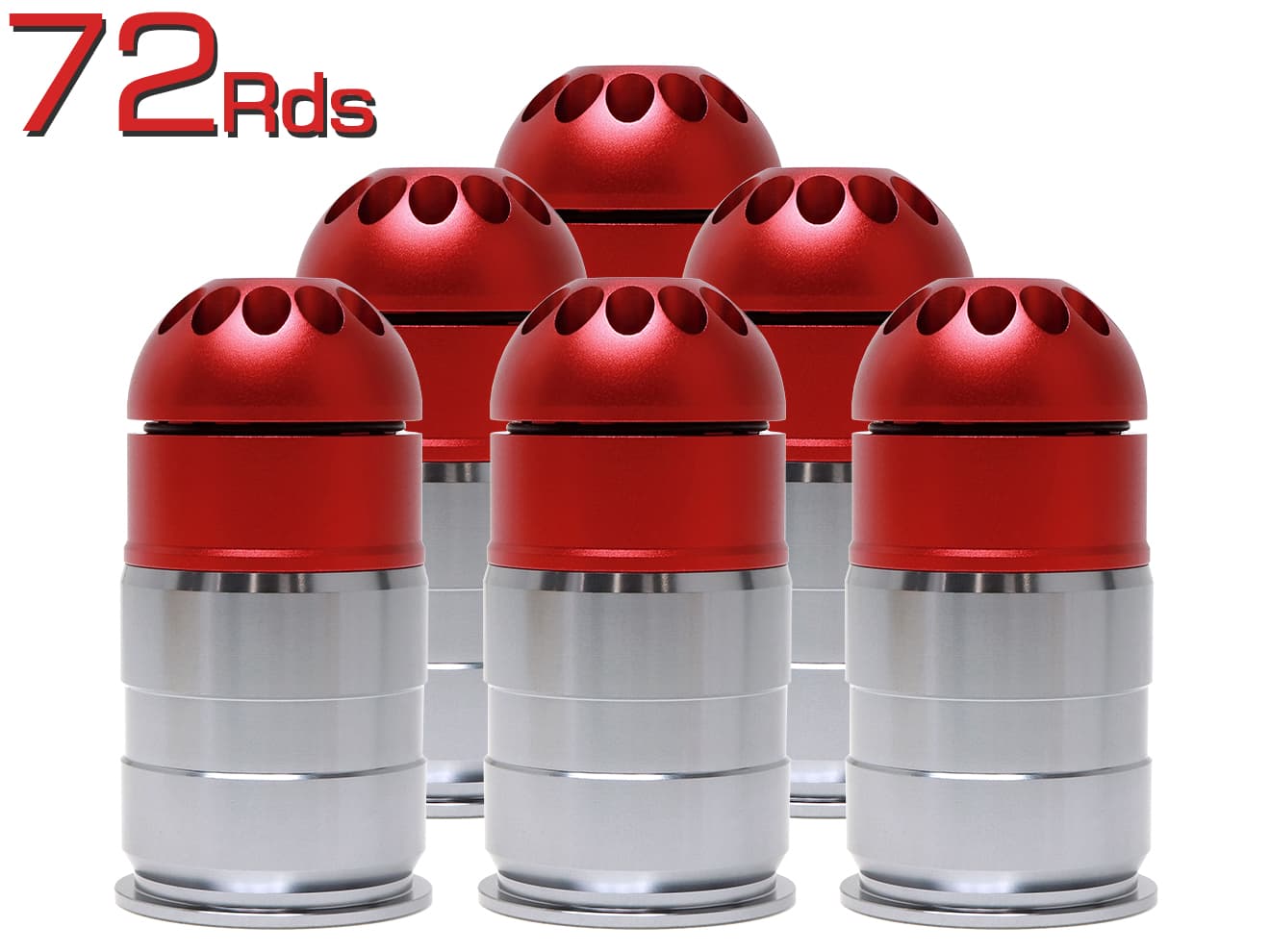 MILITARY-BASE(ミリタリーベース) フルメタル40mm ガスグレネード カート Gen.2 72Rds [入り数：1個 / 3個 / 6個]