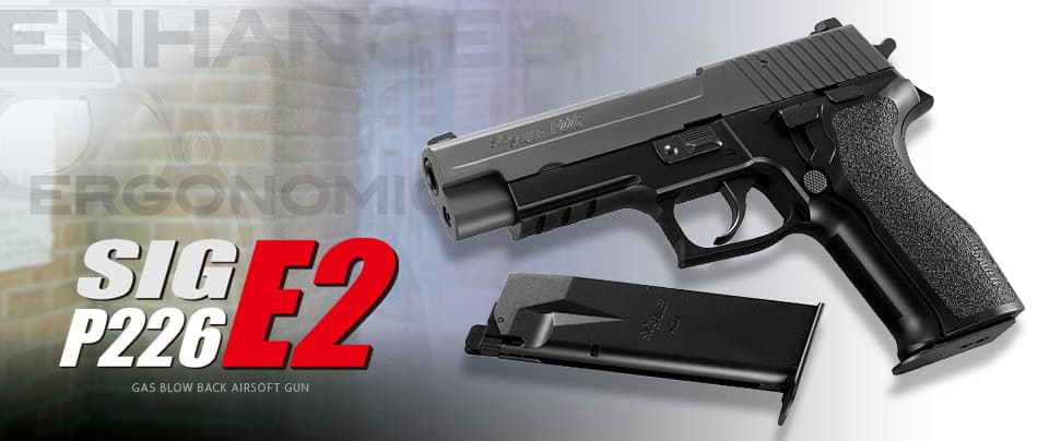 東京マルイ ガスブローバック シグ ザウエル P226 E2 [カラー：ブラック / ステンレス] | ミリタリーベース – ミリタリーベース -  MILITARY BASE -