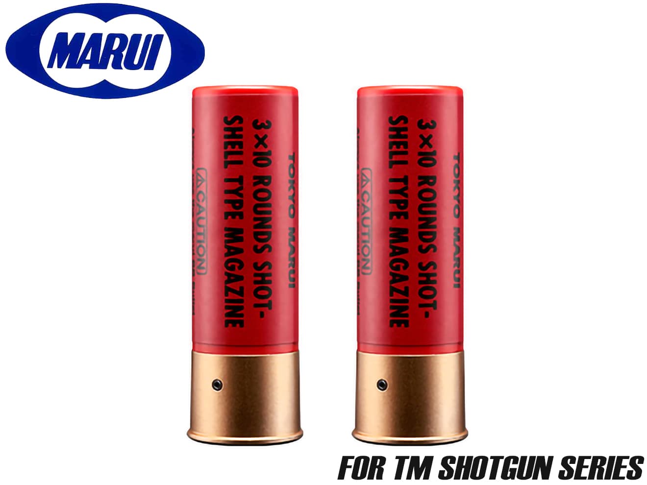 東京マルイ 純正 ガス&エアーショットガン用 ショットシェル型30発マガジン 2本SET [カラー：グリーン / レッド / ホワイト]