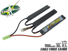 EAGLE FORCE 11.1V 30C+α Li-Poバトルパック 1*3スプリットタイプ [容量：1100mAh / 900mAh]